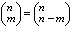 números combinatorios iguales