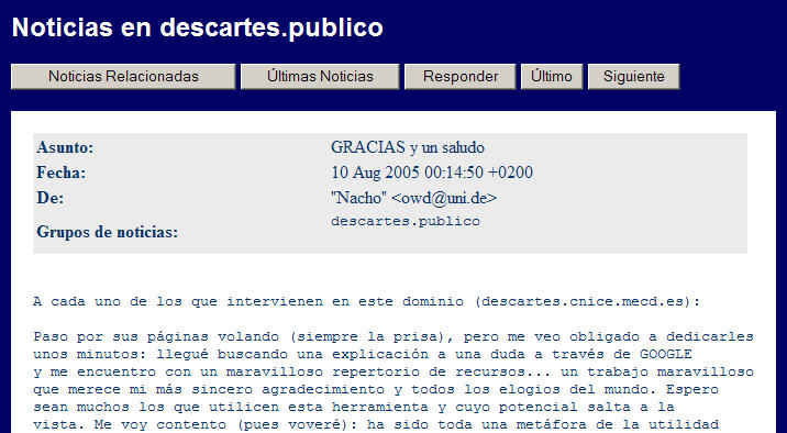 Mensaje del foro
