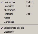Menú explorador