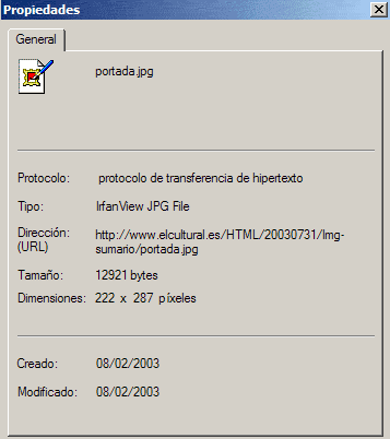 Propiedades de la imagen