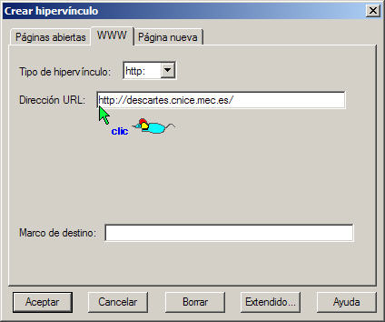 Hipervínculo a internet