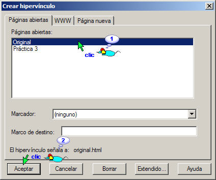Hipervínculo a una página