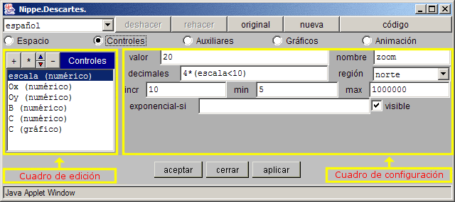 Panel de Controles