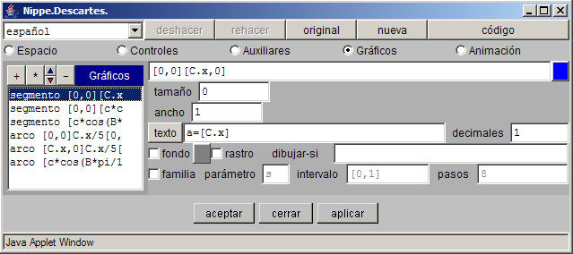 Configuración del panel de Gráficos