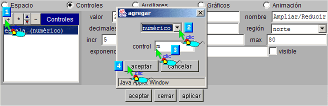 Añadir control numérico escena 1