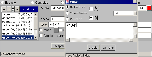Configuración de A en la escena 2