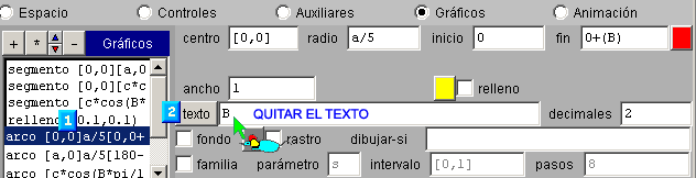 Configuración del texto B de la escena 2