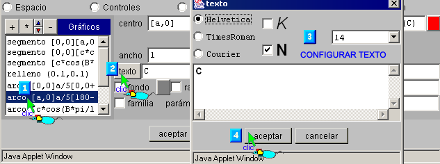 Configuración de C en la escena 2