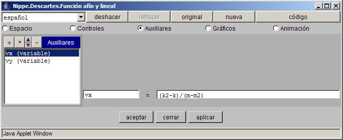 Panel Auxiliares