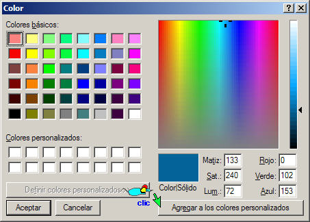 Personalizar color III