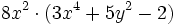 8x^2 \cdot (3x^4+5y^2-2)\;