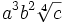a^3 b^2 \sqrt[4]{c}