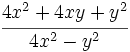 \cfrac{4x^2+4xy+y^2}{4x^2-y^2}