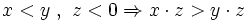 x<y~,~ z<0 \Rightarrow x \cdot z>y \cdot z