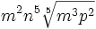 m^2 n^5 \sqrt[5]{m^3 p^2}