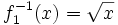 f_1^{-1}(x)=\sqrt{x}