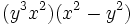 (y^3x^2)(x^2-y^2)\,