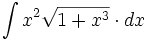 \int x^2\sqrt{1+x^3} \cdot dx