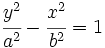 \cfrac{y^2}{a^2}-\cfrac{x^2}{b^2}=1