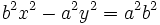 b^2x^2-a^2y^2=a^2b^2\,
