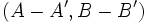 (A-A',B-B')\,