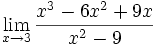 \lim_{x \to 3} \frac{x^3-6x^2+9x}{x^2-9}