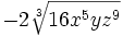 -2\sqrt [3]{16x^5yz^9}