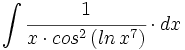 \int \cfrac{1}{x \cdot cos^2 \, (ln \, x^7)} \cdot dx