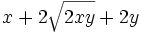 x+2\sqrt{2xy}+2y\;