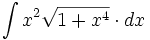 \int x^2\sqrt{1+x^4} \cdot dx