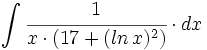 \int \cfrac{1}{x \cdot (17+(ln \, x)^2)} \cdot dx