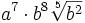a^7 \cdot b^8 \sqrt[5]{b^2}