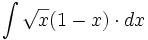 \int \sqrt{x}(1-x) \cdot dx