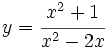 y=\cfrac{x^2+1}{x^2-2x}
