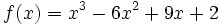 f(x)=x^3-6x^2+9x+2\;