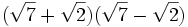 (\sqrt{7}+\sqrt{2})(\sqrt{7}-\sqrt{2})\;