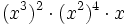 (x^3)^2 \cdot (x^2)^4 \cdot x