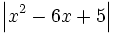 \left| x^2-6x+5 \right|