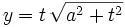 y=t\,\sqrt{a^2+t^2}\;