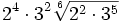 2^4 \cdot 3^2 \sqrt[6]{2^2 \cdot 3^5}