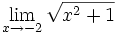 \lim_{x \to -2} \sqrt{x^2+1}