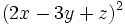 (2x-3y+z)^2\;