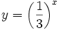 y = \left ( \frac{1}{3} \right )^x