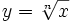 y=\sqrt[n]{x}