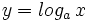 y=log_a \, x\;
