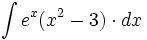 \int e^x(x^2-3) \cdot dx
