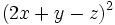 (2x+y-z)^2\;