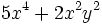 5x^4+2x^2y^2\;