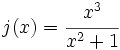j(x)=\cfrac{x^3}{x^2+1}