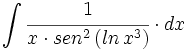 \int \cfrac{1}{x \cdot sen^2 \, (ln \, x^3)} \cdot dx